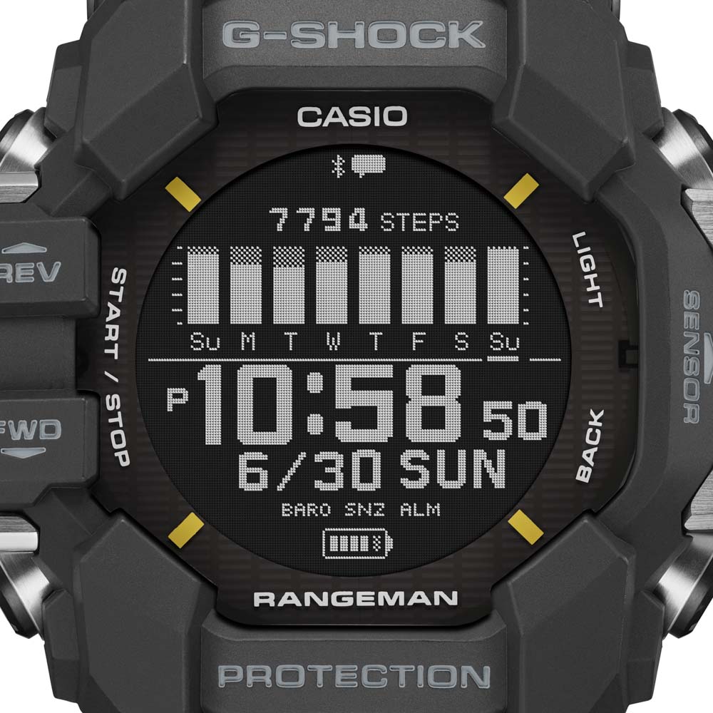 ジーショック G-SHOCK 腕時計 RANGEMAN 6センサー モバイルリンク GPS電波ソーラー Mウォッチ GPR-H1000-1JR【FITHOUSE ONLINE SHOP】
