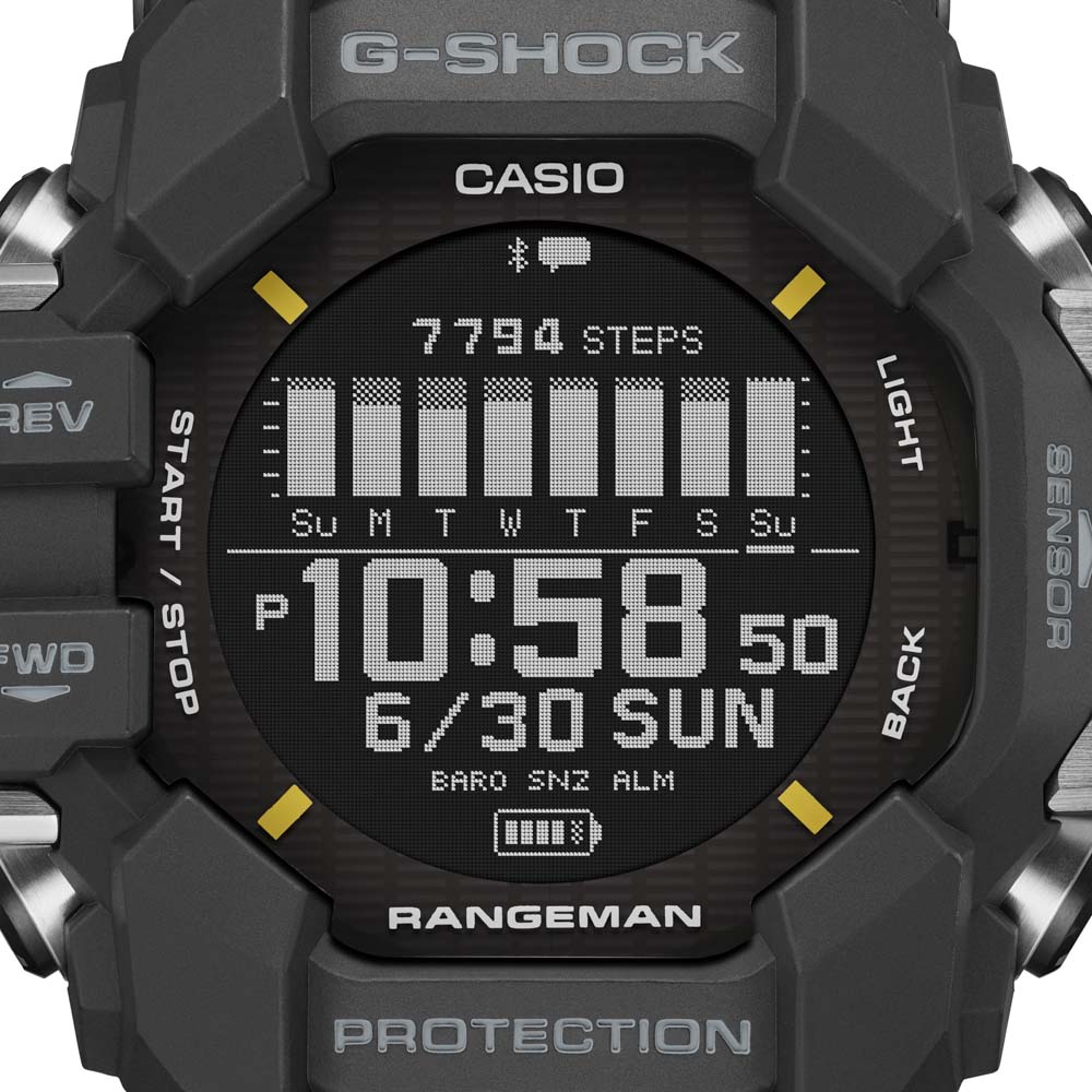 ジーショック G-SHOCK 腕時計 RANGEMAN 6センサー モバイルリンク GPS電波ソーラー Mウォッチ GPR-H1000-1JR【FITHOUSE ONLINE SHOP】