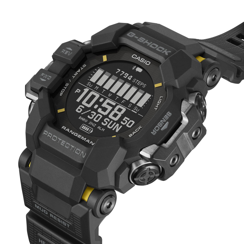 ジーショック G-SHOCK 腕時計 RANGEMAN 6センサー モバイルリンク GPS電波ソーラー Mウォッチ GPR-H1000-1JR【FITHOUSE ONLINE SHOP】