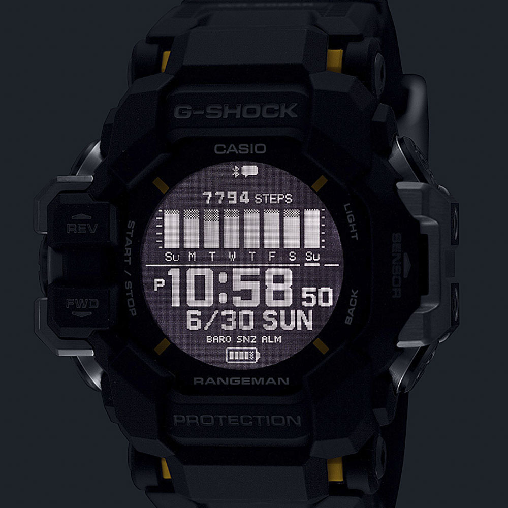 ジーショック G-SHOCK 腕時計 RANGEMAN 6センサー モバイルリンク GPS電波ソーラー Mウォッチ GPR-H1000-1JR【FITHOUSE ONLINE SHOP】