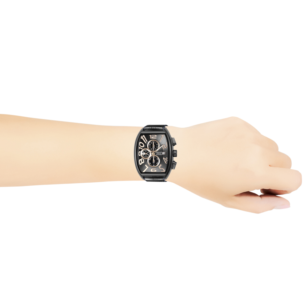 エンジェルクローバー ANGEL CLOVER 腕時計 ACL･19A DOUBLE PLAY クロノトノーソーラーレザーM DPS38GY-BK【FITHOUSE ONLINE SHOP】