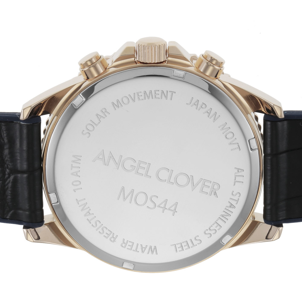 エンジェルクローバー ANGEL CLOVER 腕時計 MONDO クロノソーラーレザーM MOS44PBK-BK【FITHOUSE ONLINE SHOP】