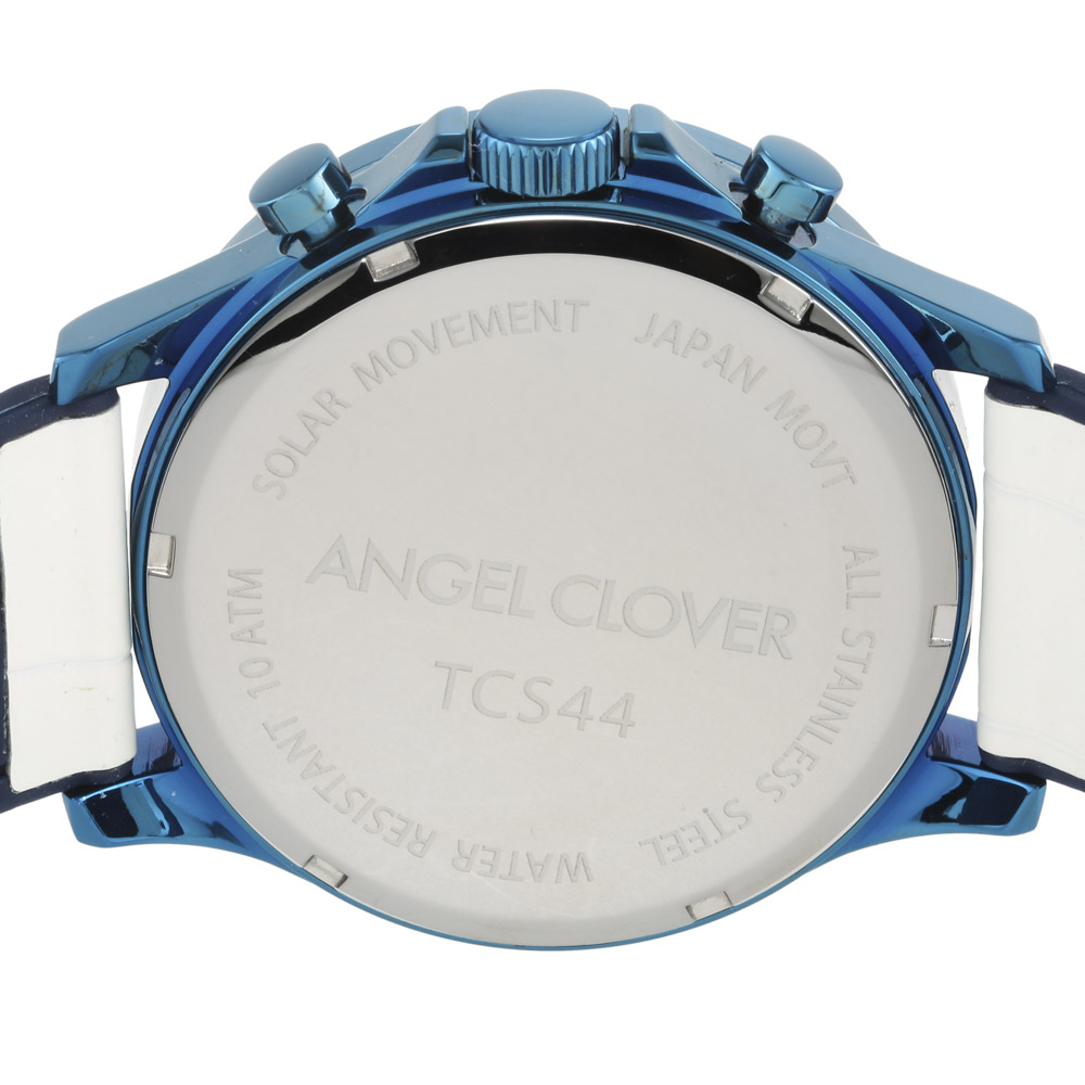 エンジェルクローバー ANGEL CLOVER 腕時計 タイムクラフトクロノソーラーレザーラバーM TCS44BNV-WH【FITHOUSE ONLINE SHOP】