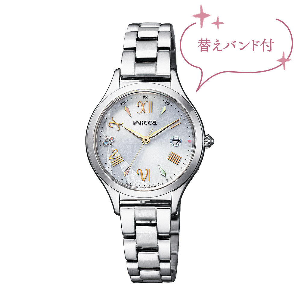 ウィッカ Wicca 腕時計 ラウンドデイトソーラー電波限定替えベルト付きステンl Ks1 210 11 Fithouse Online Shop フィットハウス公式オンラインショップ Fit House Online Shop