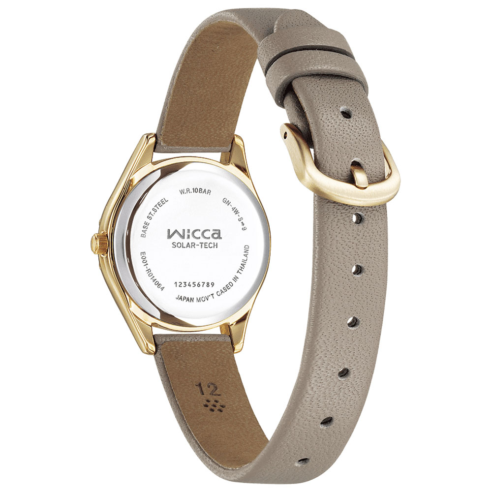 ウィッカ WICCA 腕時計 ラウンドデイデイトソーラーレザーLウォッチ KH3-525-90【FITHOUSE ONLINE SHOP】