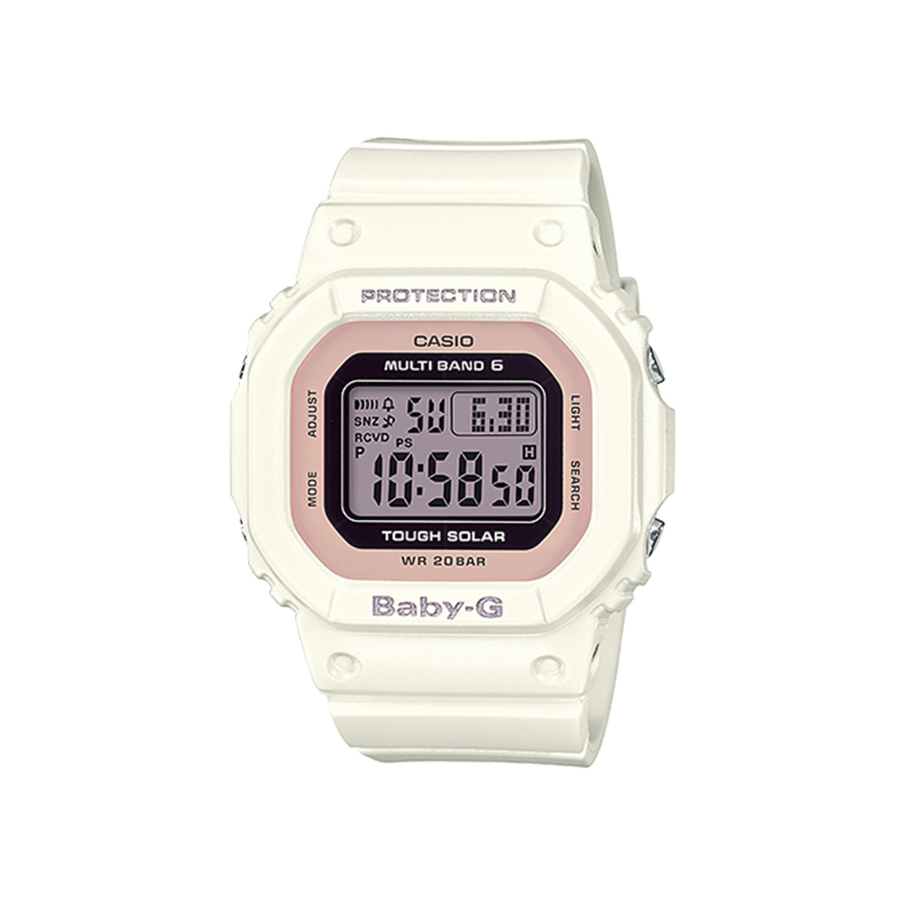 ベイビージーカシオ Baby G Casio 腕時計 レディース マルチ6電波ソーラーウォッチ Bgd 5000 7djf ホワイト ピンク Fithouse Online Shop フィットハウス公式オンラインショップ Fit House Online Shop