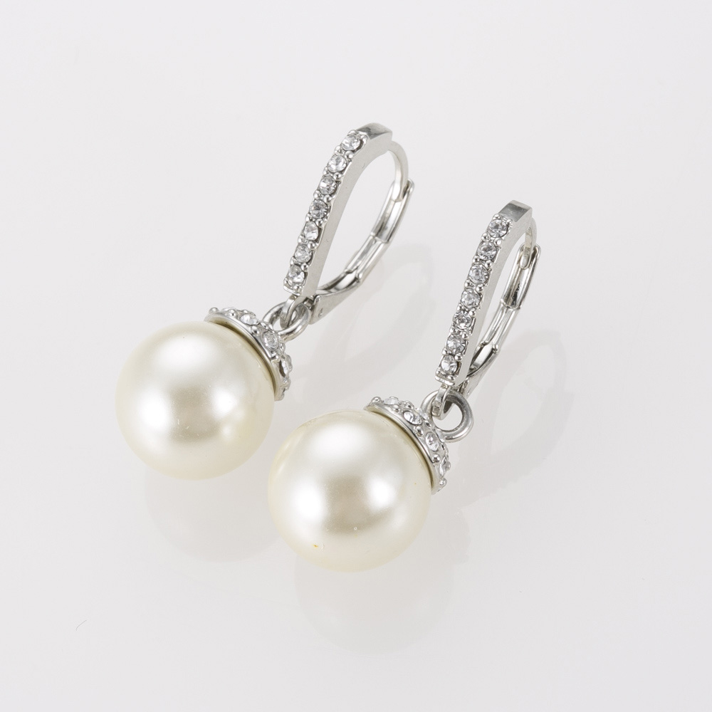 ジバンシィ GIVENCHY ピアス Earrings, Crystal Accent and White Glass Pearl 461158-1【FITHOUSE ONLINE SHOP】