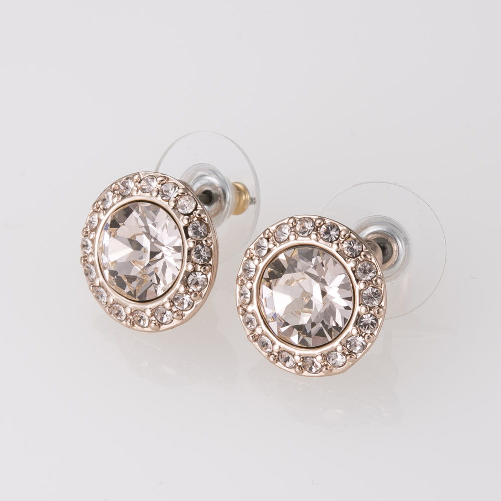 ジバンシィ GIVENCHY ピアス パヴェ ボタン スタッド ローズゴールド Rose Gold-Tone Pave Button Stud Earrings 2252521-3【FITHOUSE ONLINE SHOP】