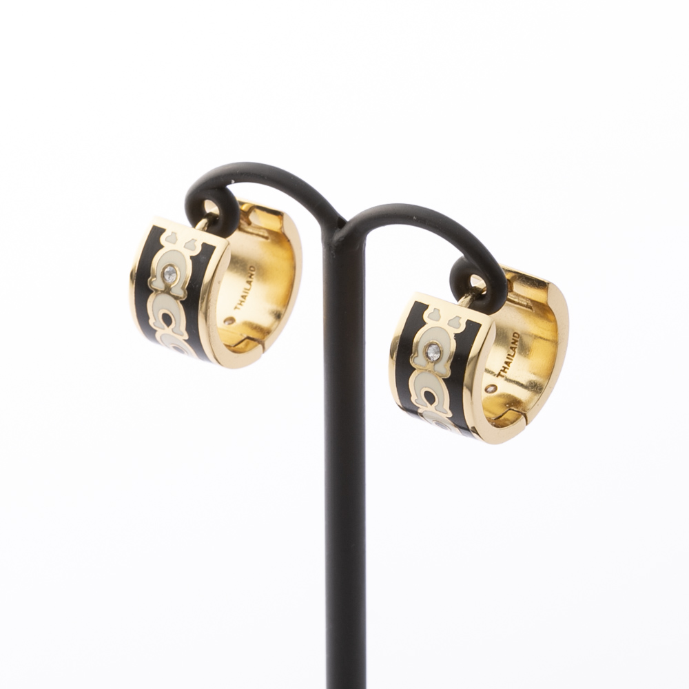 コーチ COACH ピアス ER ENML C HUGGIE 37408098 GLD004【FITHOUSE ONLINE SHOP】