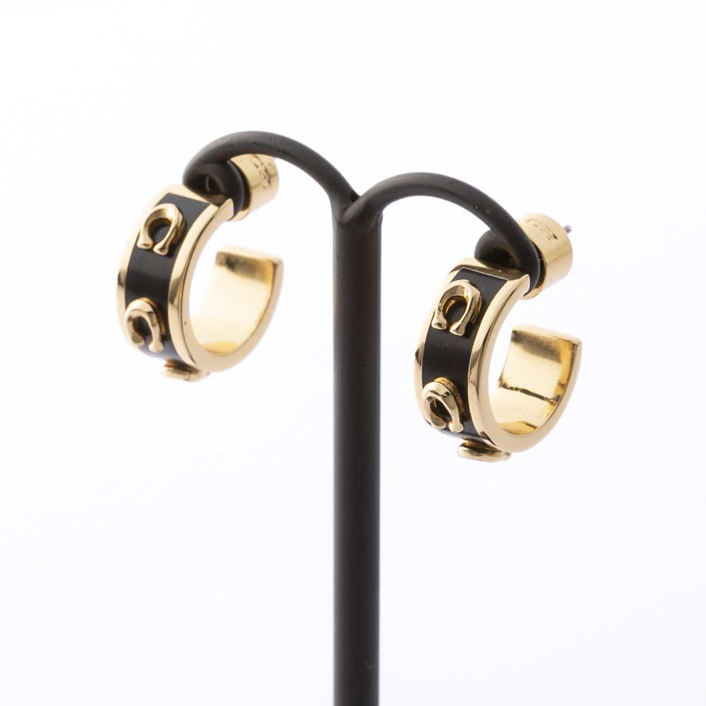 コーチ COACH ピアス ENAMEL PEGGED C HOOP 37448375 GLD001【FITHOUSE ONLINE SHOP】