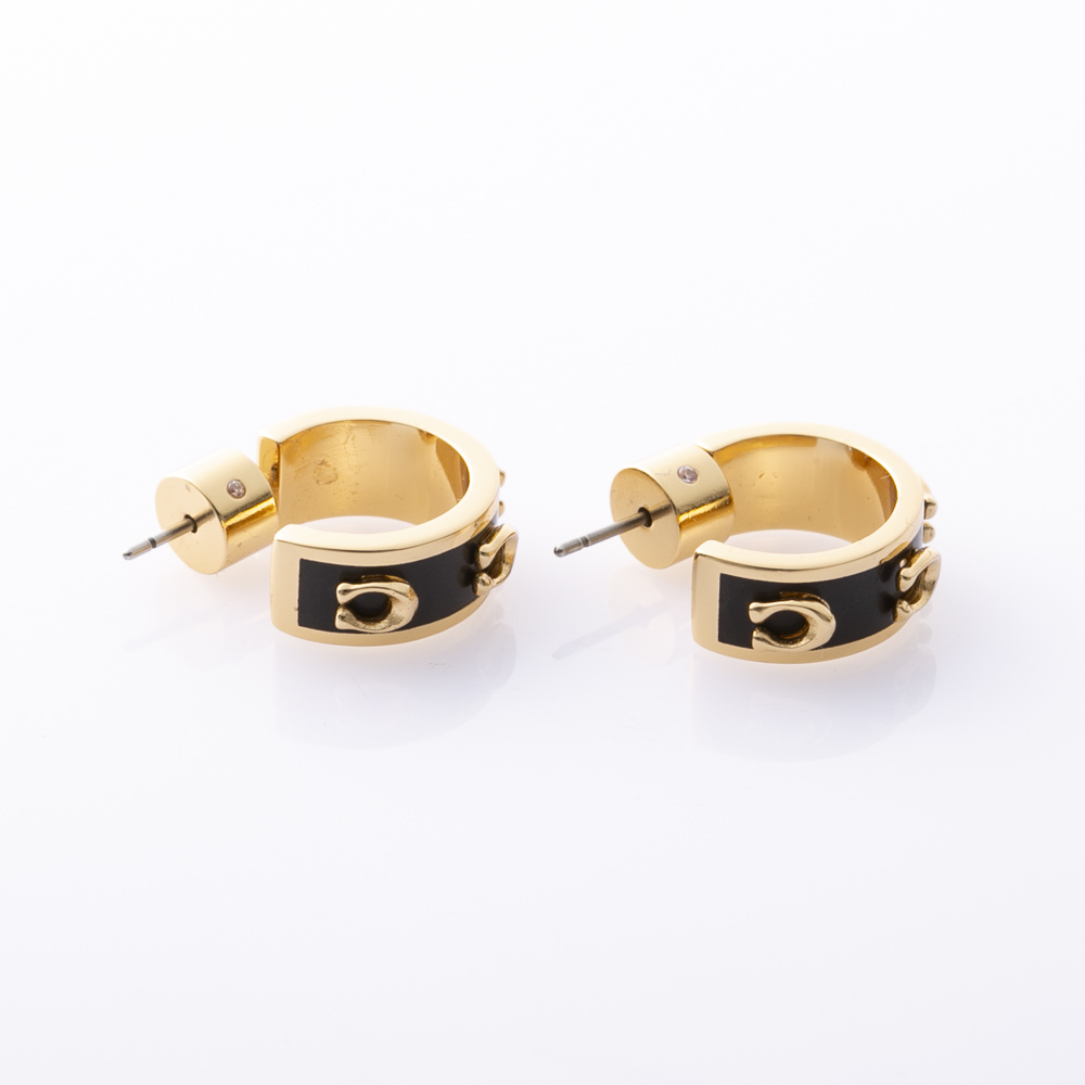 コーチ COACH ピアス ENAMEL PEGGED C HOOP 37448375 GLD001【FITHOUSE ONLINE SHOP】
