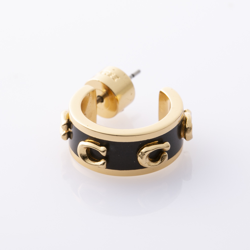 コーチ COACH ピアス ENAMEL PEGGED C HOOP 37448375 GLD001【FITHOUSE ONLINE SHOP】