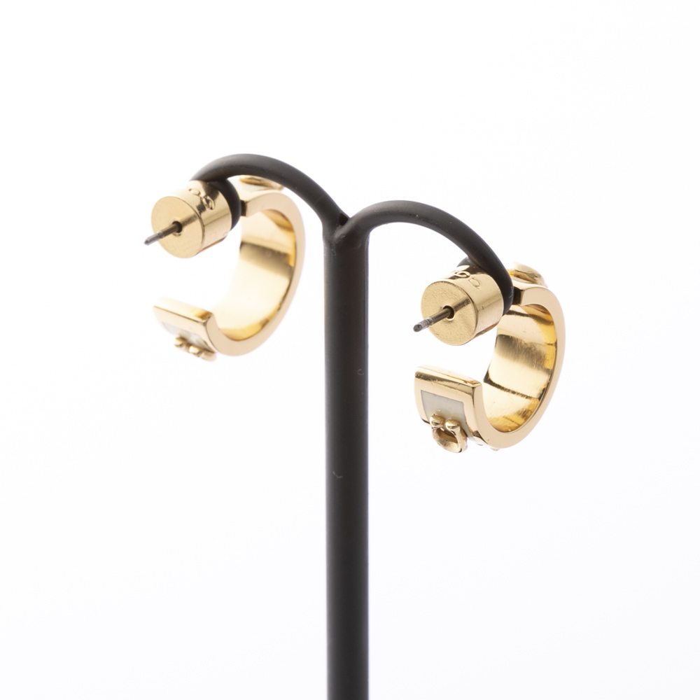 コーチ COACH ピアス ENAMEL PEGGED C HOOP 37448375 GLD100【FITHOUSE ONLINE SHOP】