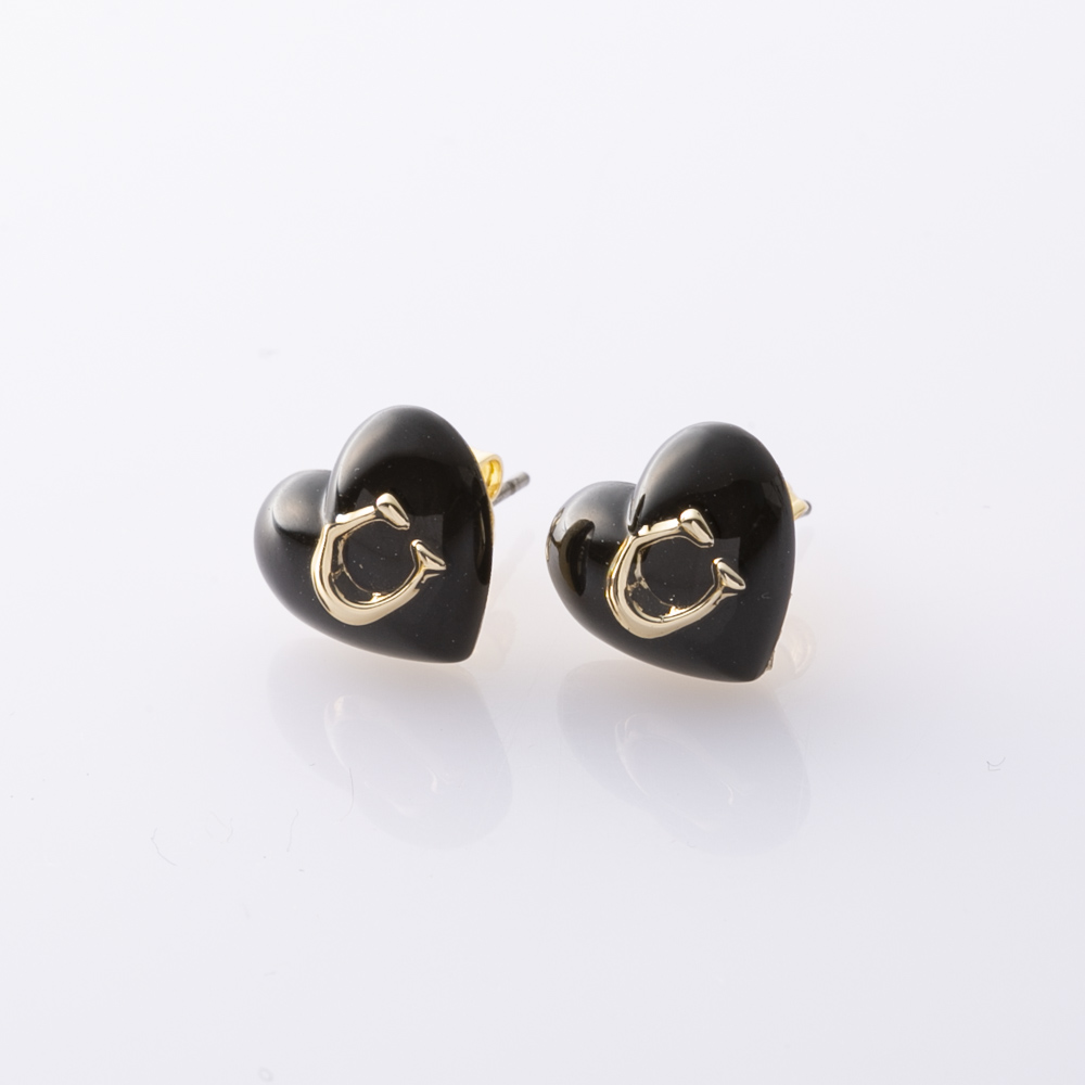 コーチ COACH ピアス RESIN HEART C STUD EARRING 37422706 GLD001【FITHOUSE ONLINE SHOP】