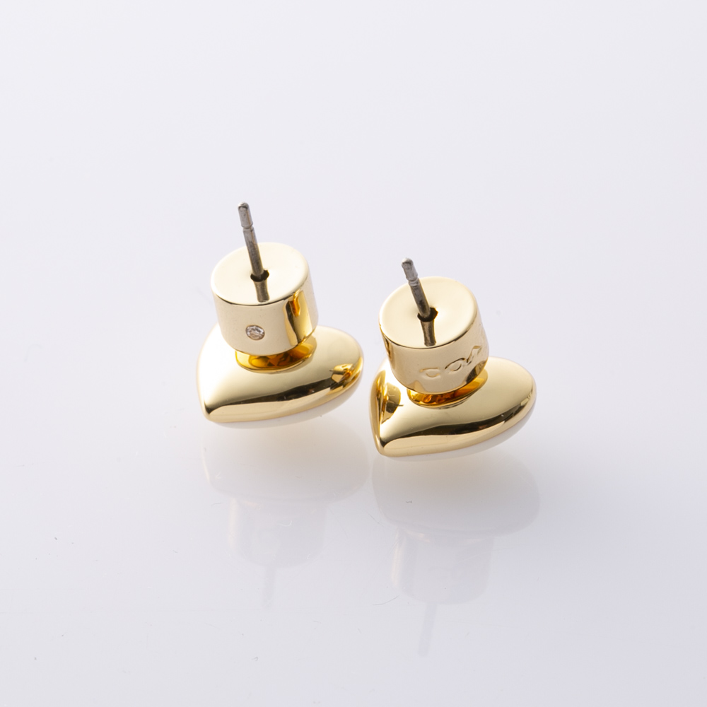 コーチ COACH ピアス RESIN HEART C STUD EARRING 37422706 GLD100【FITHOUSE ONLINE SHOP】