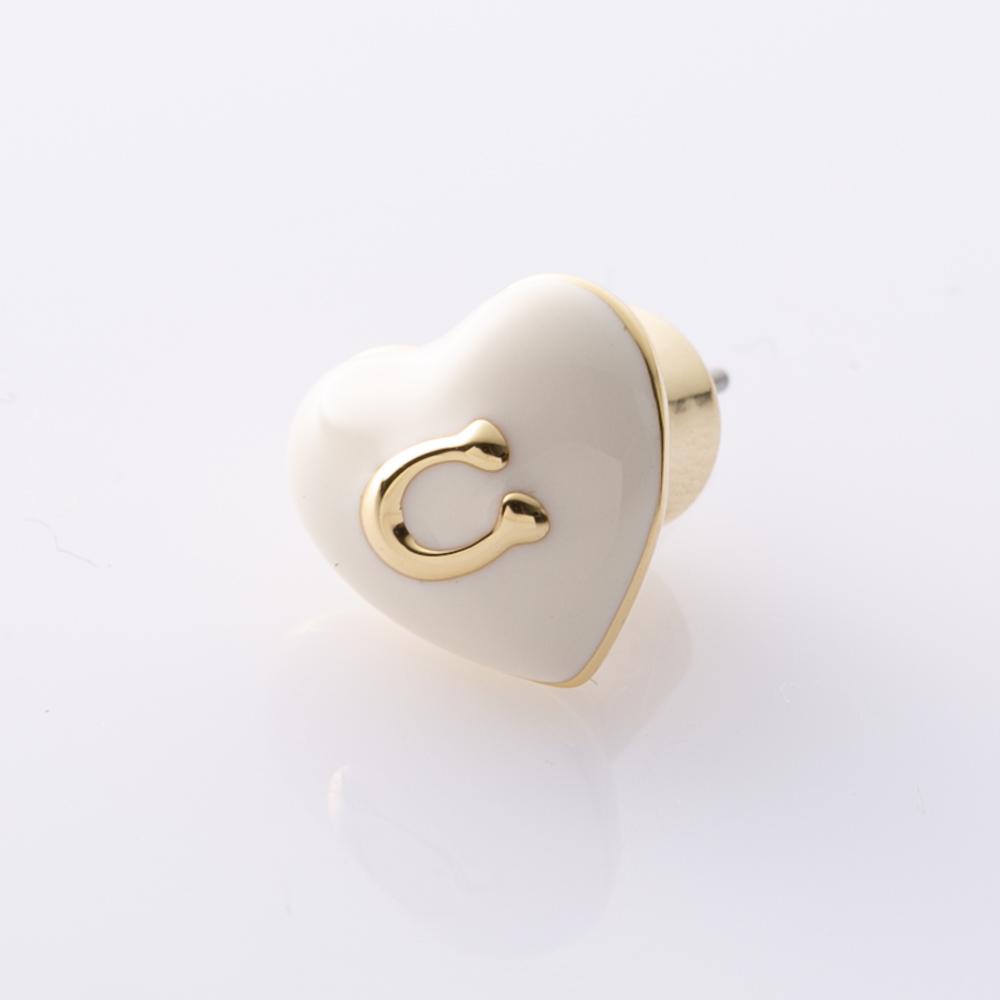 コーチ COACH ピアス RESIN HEART C STUD EARRING 37422706 GLD100【FITHOUSE ONLINE SHOP】