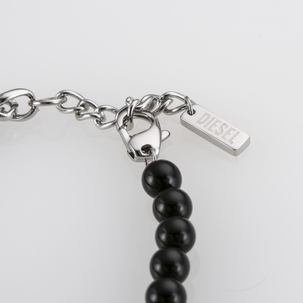 ディーゼル DIESEL ブラックメノウ×チェーン ブレスレット DX1541040【FITHOUSE ONLINE SHOP】