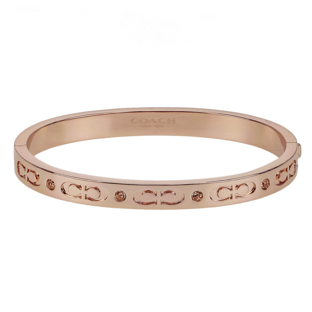 コーチ COACH バングル シグネチャー ヒンジド バングル ブレスレット Signature Hinged Bangle Bracelet C3543 RGD【FITHOUSE ONLINE SHOP】