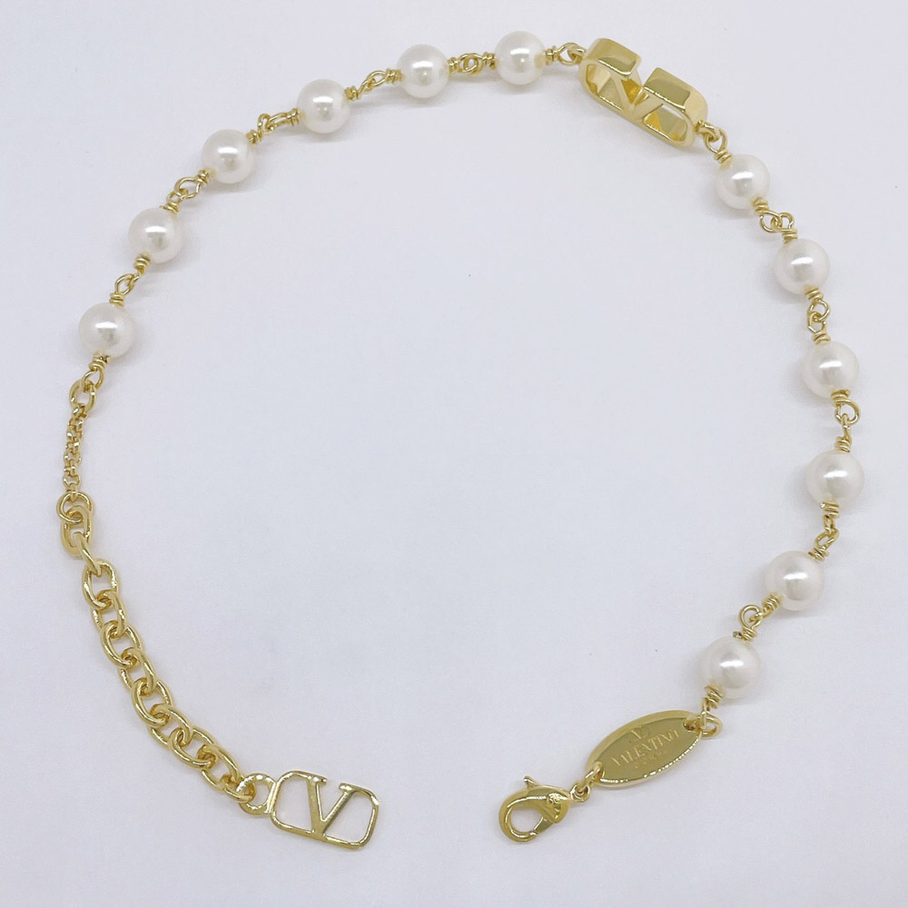 ヴァレンティノ VALENTINO Vロゴ シグネチャー パールビーズ ブレスレット 5W2J0G16UXM/23R【FITHOUSE ONLINE SHOP】