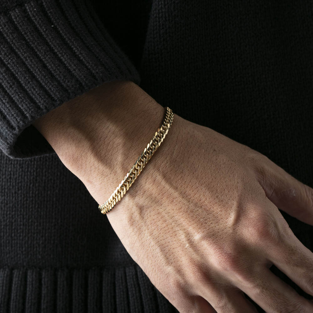ジュエリー JEWELRY 喜平 ブレスレット K18 イエローゴールド 6面ダブル F-L-GBWB-18-A001【FITHOUSE ONLINE SHOP】