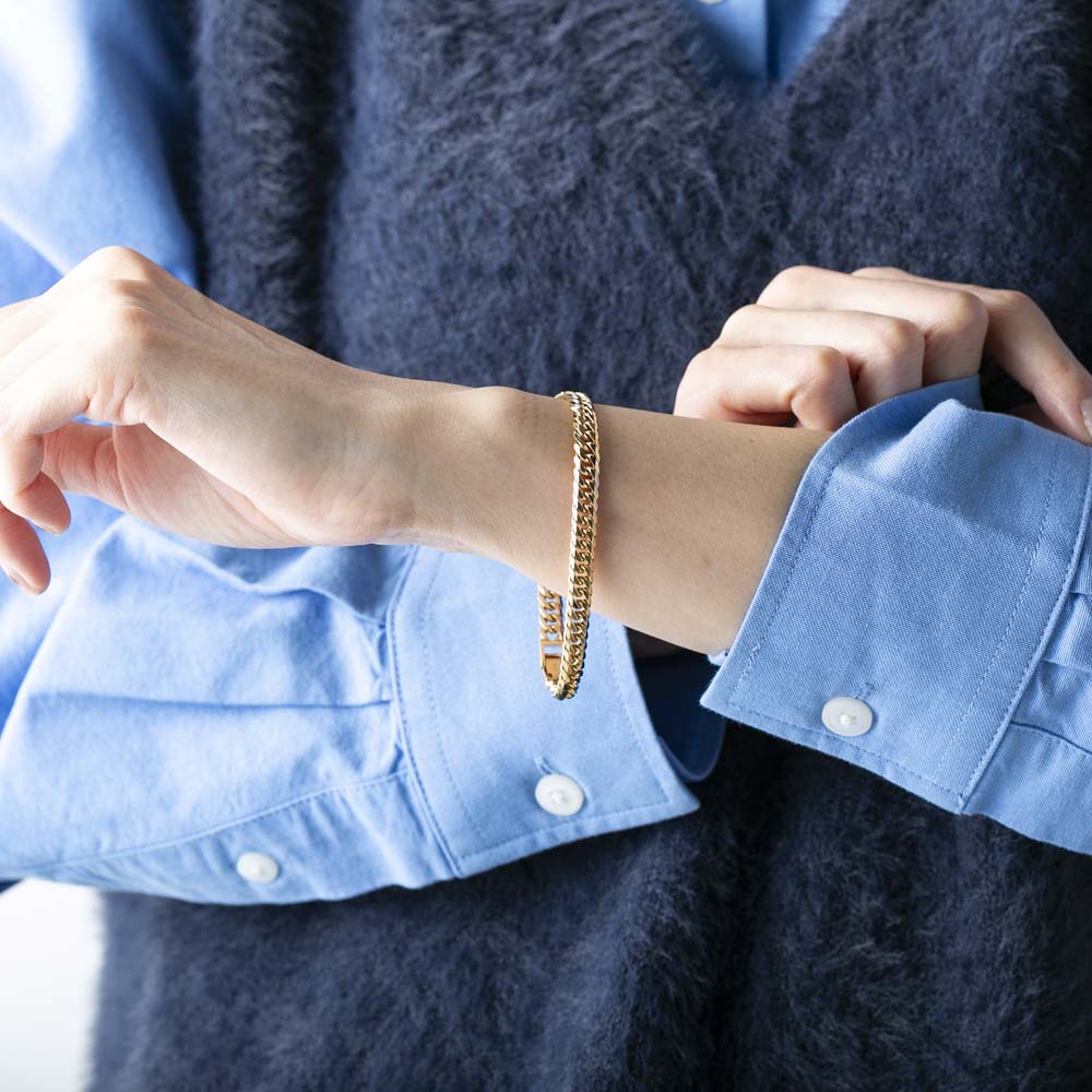 ジュエリー JEWELRY 喜平 ブレスレット K18 イエローゴールド 6面ダブル F-L-GBWB-18-A001【FITHOUSE ONLINE SHOP】