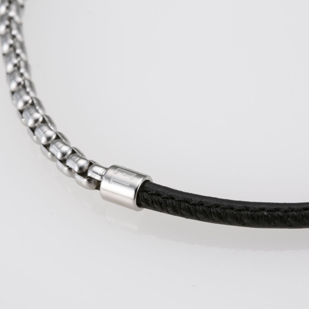 ディーゼル DIESEL ロゴチェーン+レザー2連ブレスレット DX1472040【FITHOUSE ONLINE SHOP】