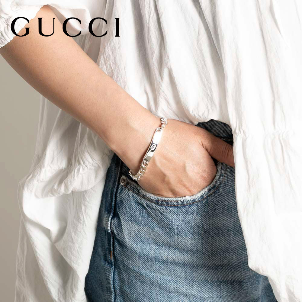 グッチ GUCCI ダイアゴナル インターロッキングG ブレスレット 774054 J8400 8106 19cm【FITHOUSE ONLINE SHOP】