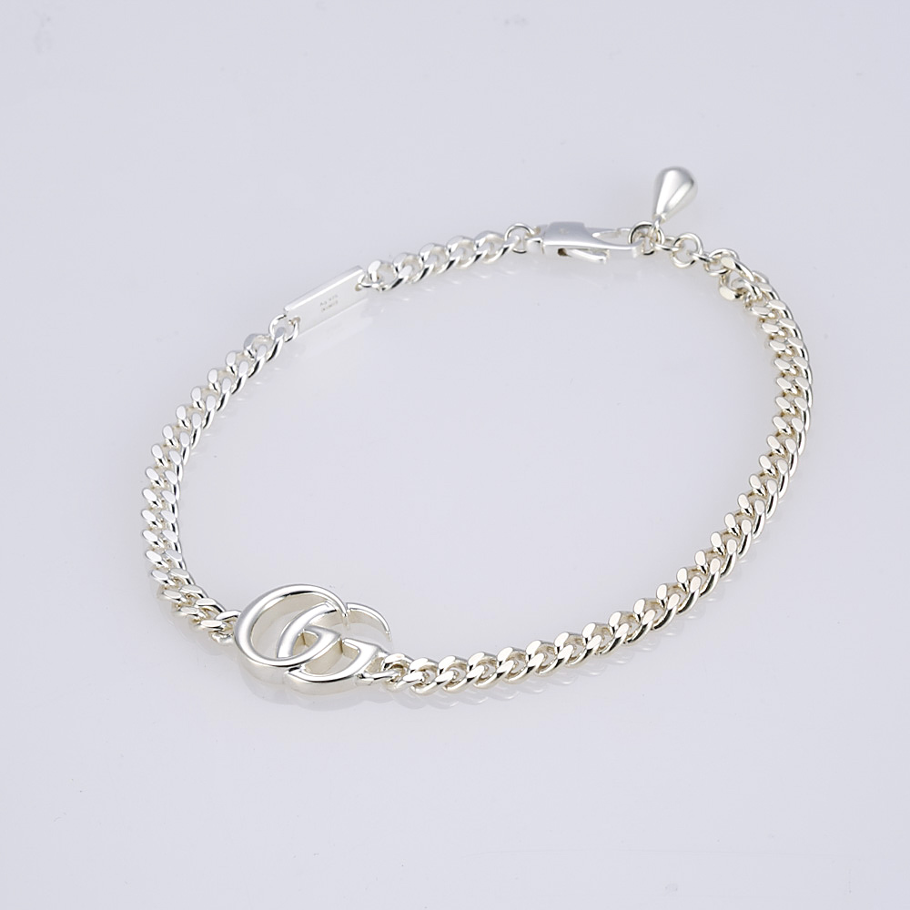 グッチ GUCCI ダブルGチェーンブレスレット 814917 J8400 8106 17cm【FITHOUSE ONLINE SHOP】