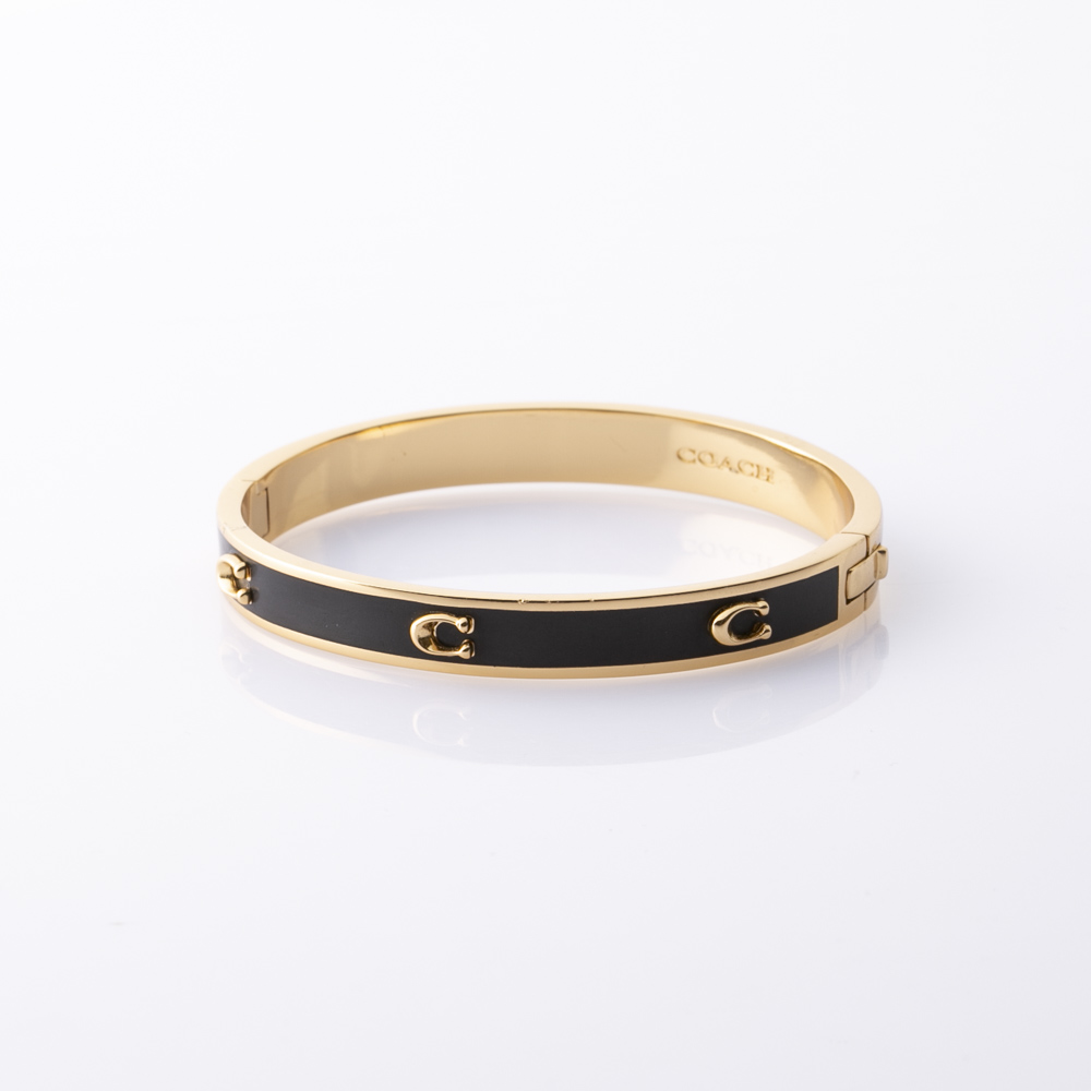 コーチ COACH バングル PEGGED C ENAMEL HINGE BANGLE BR 37422719 GLD001【FITHOUSE ONLINE SHOP】