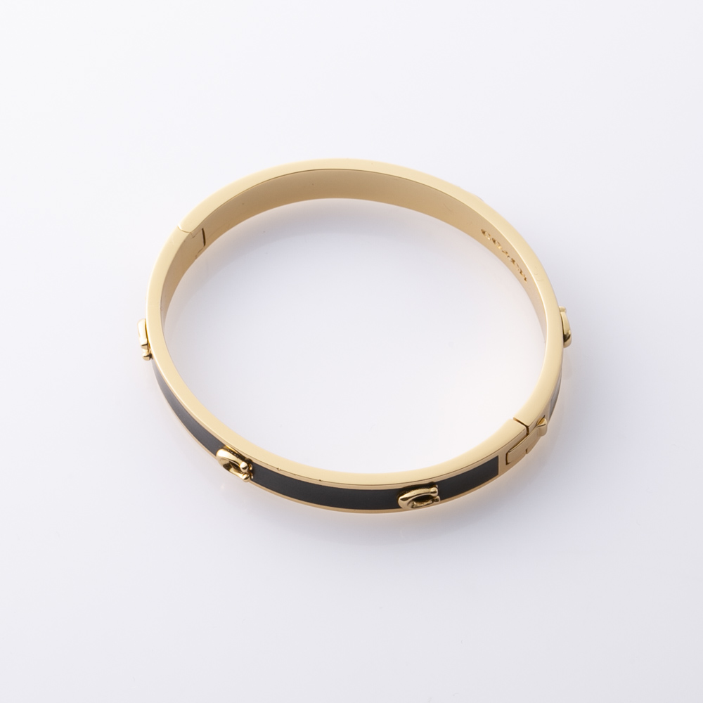 コーチ COACH バングル PEGGED C ENAMEL HINGE BANGLE BR 37422719 GLD001【FITHOUSE ONLINE SHOP】