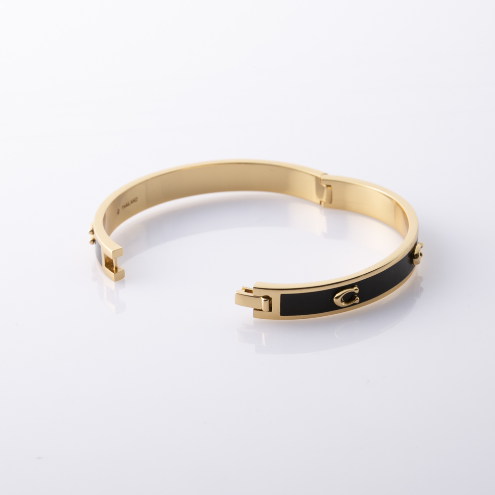 コーチ COACH バングル PEGGED C ENAMEL HINGE BANGLE BR 37422719 GLD001【FITHOUSE ONLINE SHOP】