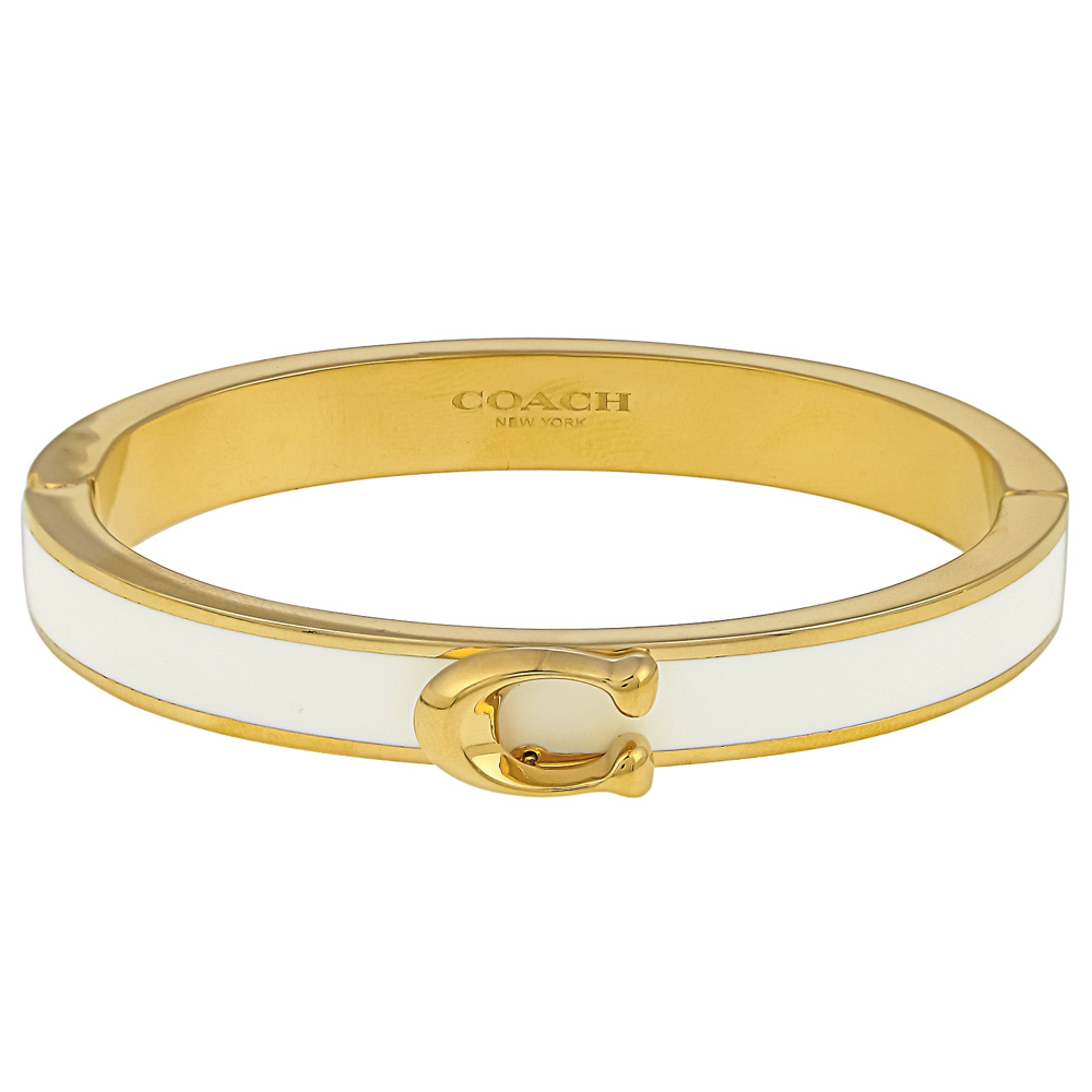 コーチ COACH ブレスレット シグネチャー プッシュ ヒンジド バングル SIGNATURE PUSH HINGED BANGLE F67480【FITHOUSE ONLINE SHOP】