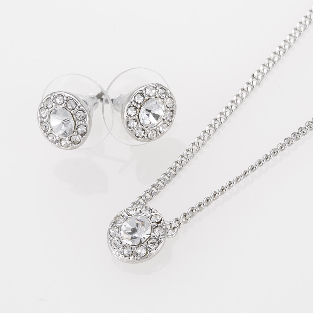 ジバンシィ GIVENCHY ネックレス&ピアス Stone & Crystal Halo Pendant 