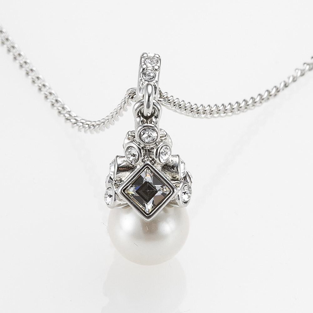 ジバンシィ GIVENCHY ネックレス Extender Silver-Tone Crystal and Glass Pear 1494560-1【FITHOUSE ONLINE SHOP】