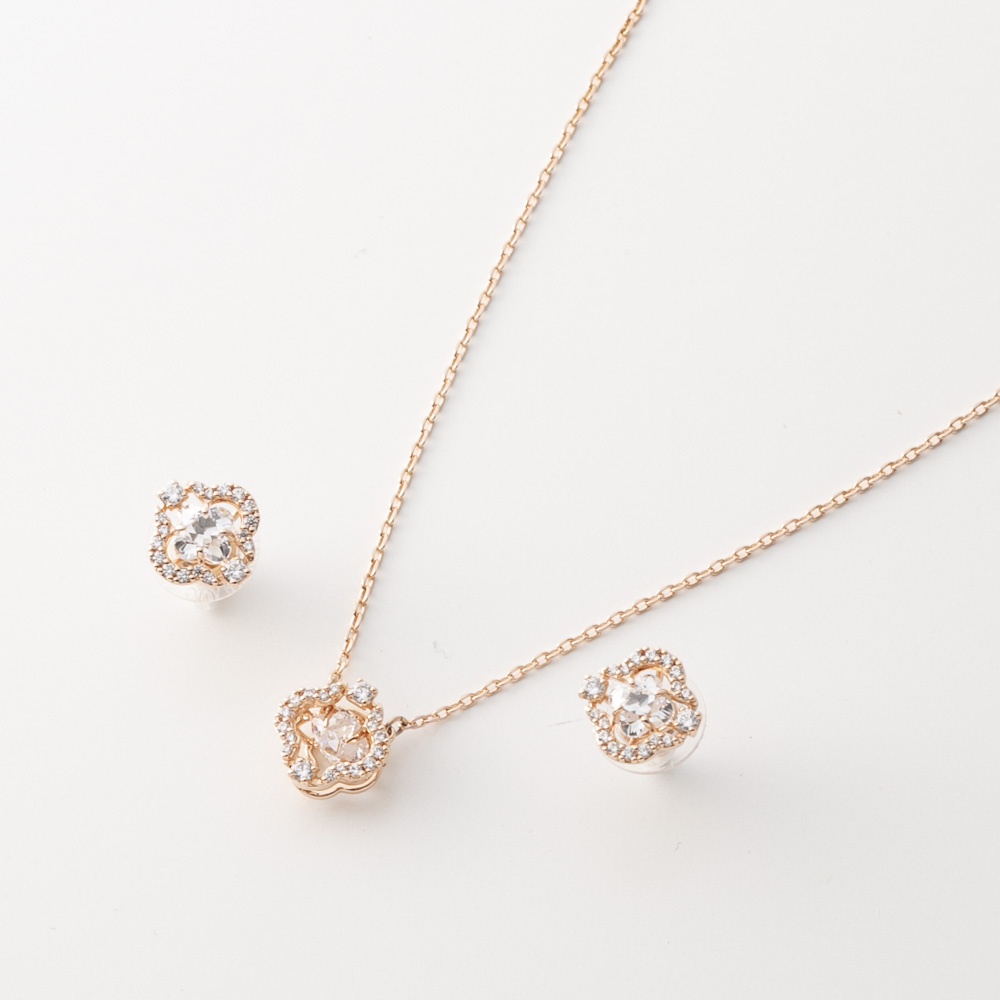 スワロフスキー SWAROVSKI ネックレス＆ピアス SPARKLING DANCE SET 5647328【FITHOUSE ONLINE SHOP】