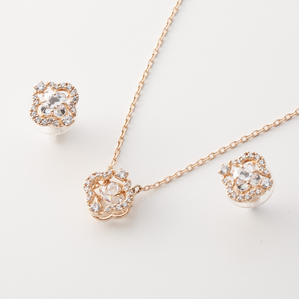 スワロフスキー SWAROVSKI ネックレス＆ピアス SPARKLING DANCE SET 5647328【FITHOUSE ONLINE SHOP】