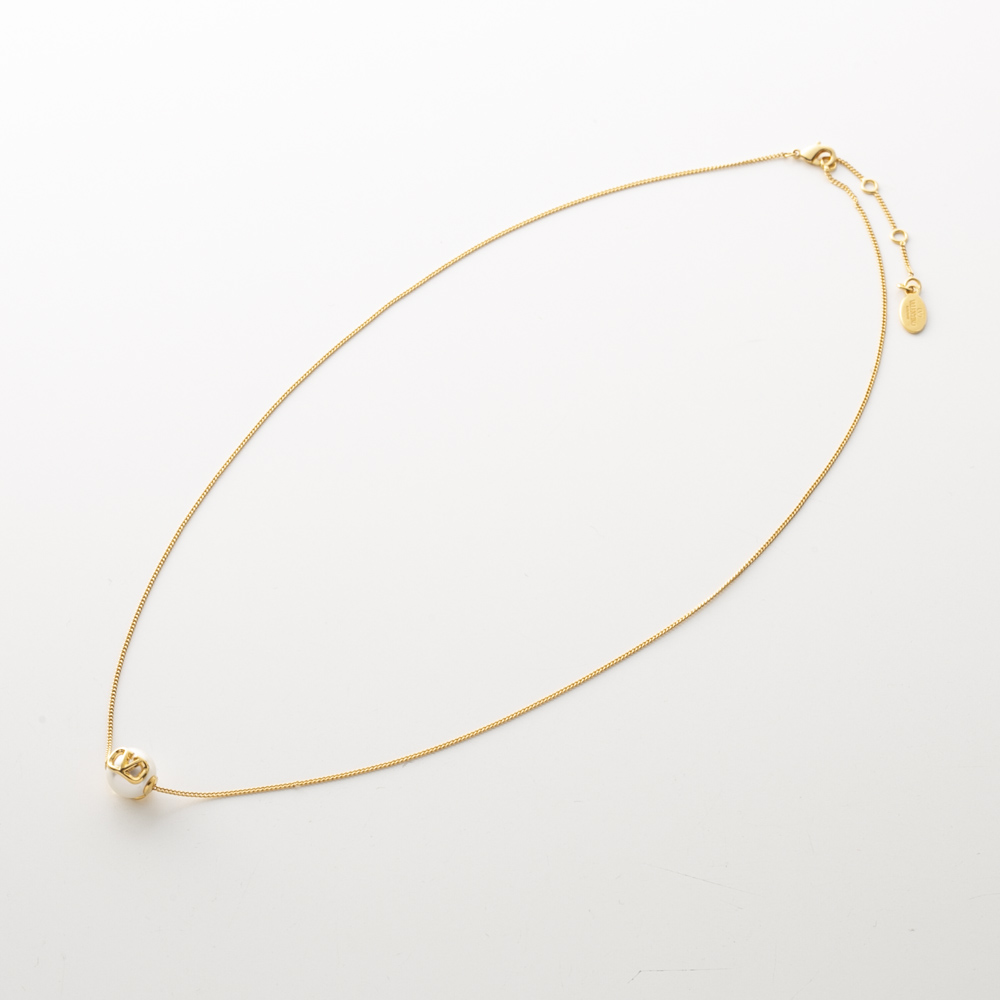 ヴァレンティノ VALENTINO Vロゴ シグネチャー メタル×レジンパール ネックレス 5W2J0W81DHC/0O3【FITHOUSE ONLINE SHOP】