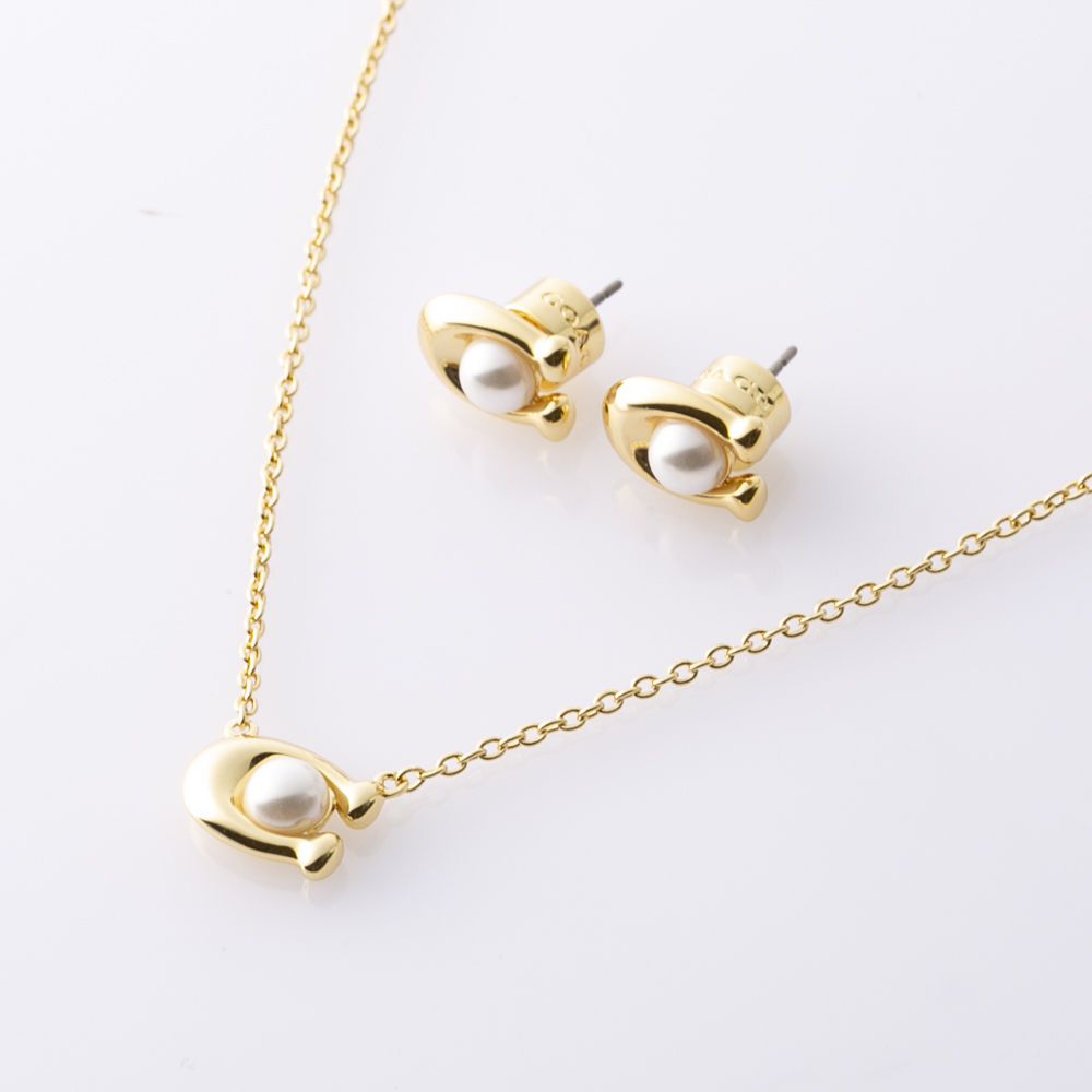 コーチ COACH ネックレス ピアス セット 37473741GLD107【FITHOUSE ONLINE SHOP】