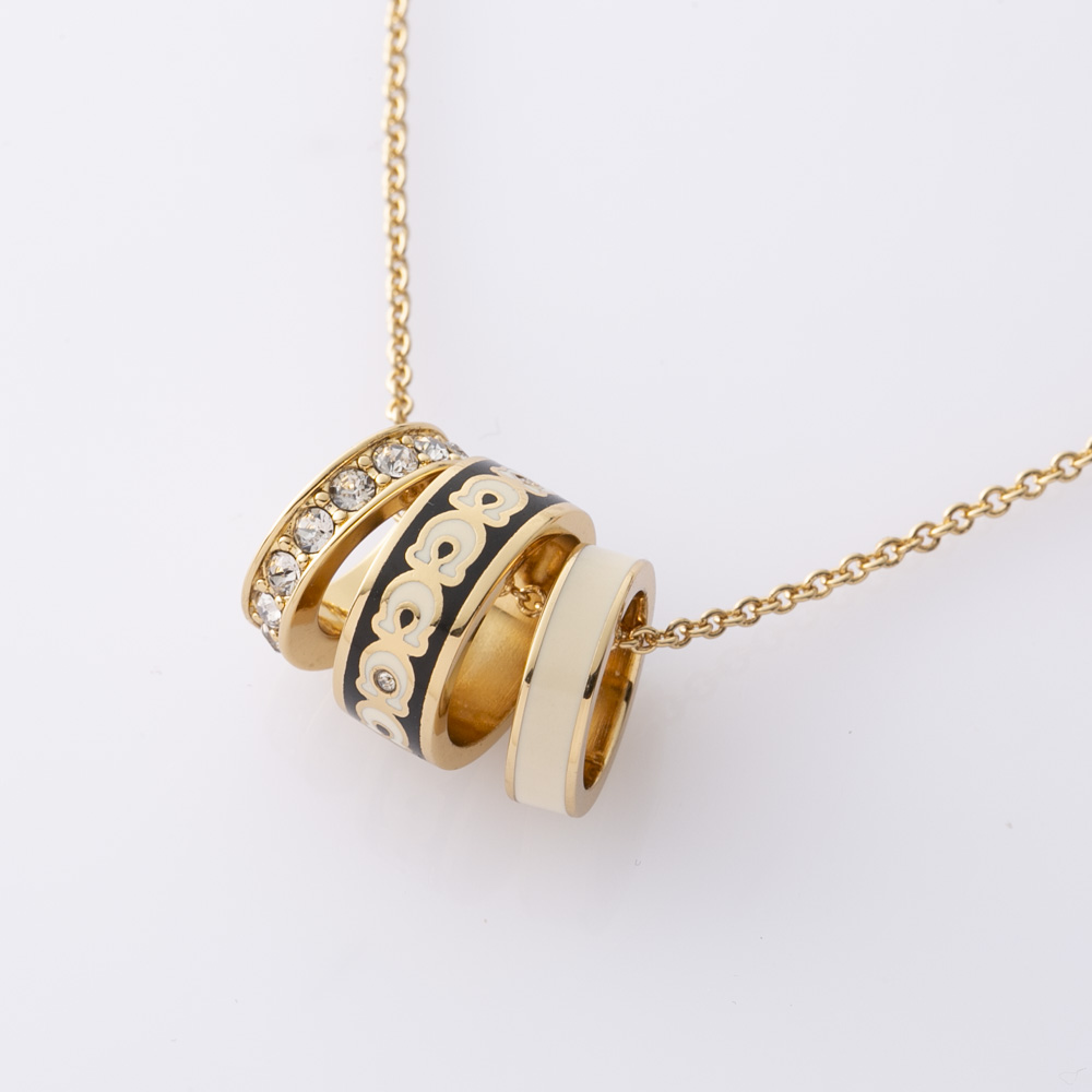 コーチ COACH ネックレス 3連 リング ペンダント 37408103GLD004【FITHOUSE ONLINE SHOP】