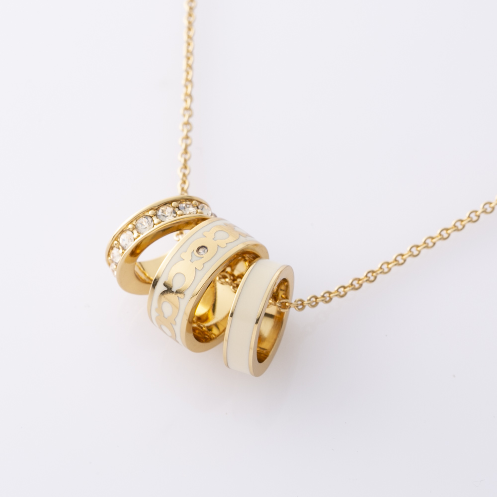 コーチ COACH ネックレス 3連 リング ペンダント 37408103GLD100【FITHOUSE ONLINE SHOP】