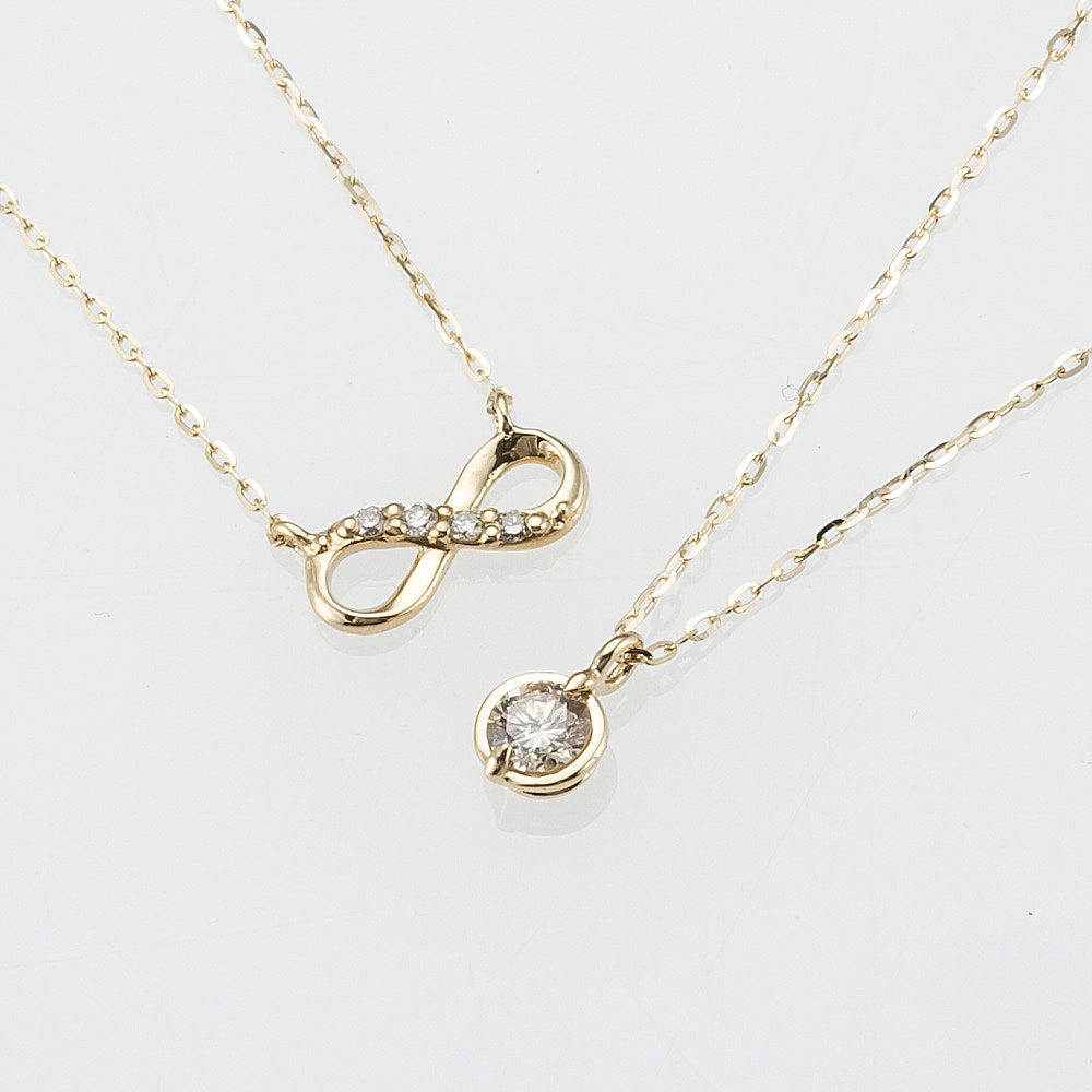 シェリークラン cheriecrin 限定コレクション K18YG D0.018ct インフィニティネックレス MCNX-0001【FITHOUSE ONLINE SHOP】