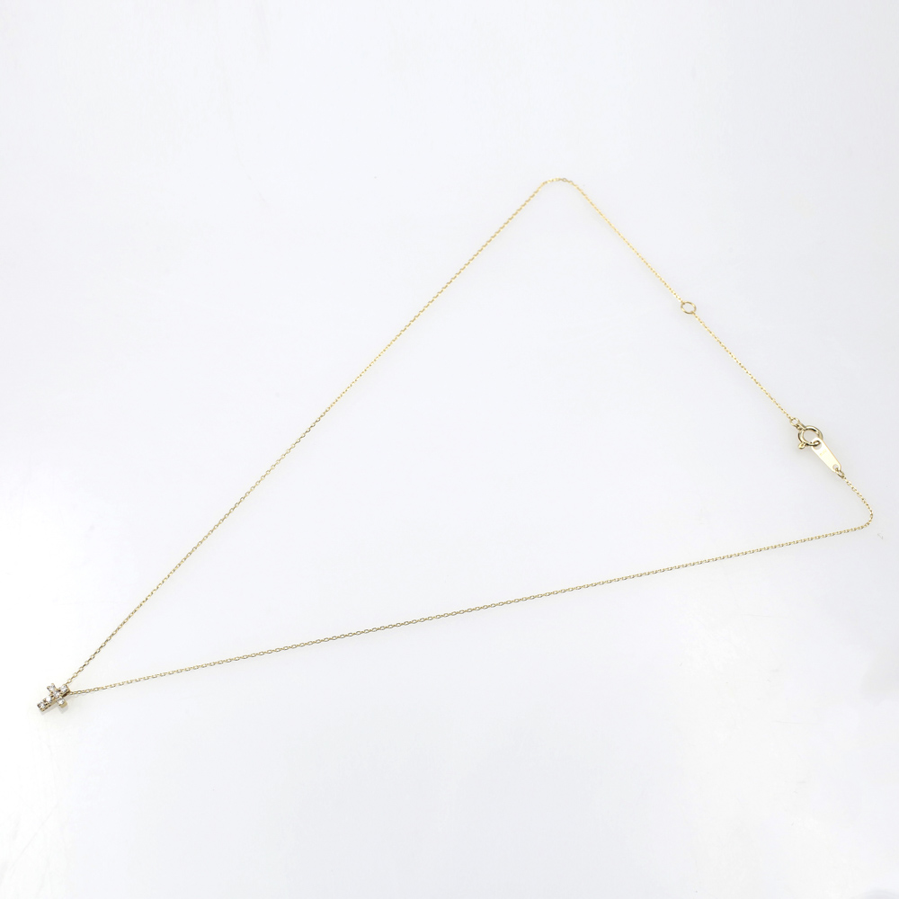 シェリークラン cheriecrin ネックレス クロスダイヤ0.06ct K10YG NC  K10 YG 0.06ct SCN-0010【FITHOUSE ONLINE SHOP】