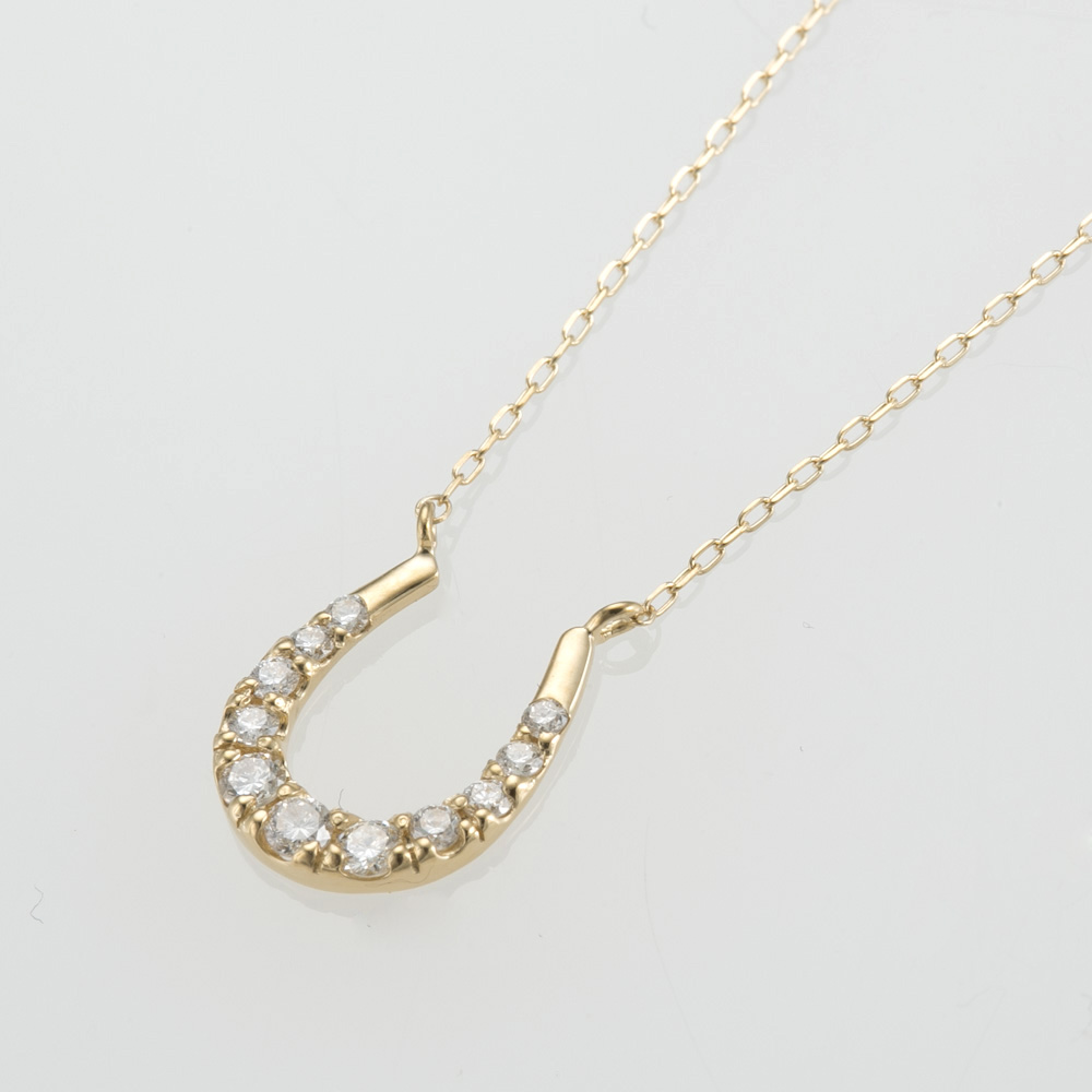 ジュエリー JEWELRY ネックレス K18YG ダイヤ0.2ct 馬蹄 COY21902L/K18【FITHOUSE ONLINE SHOP】