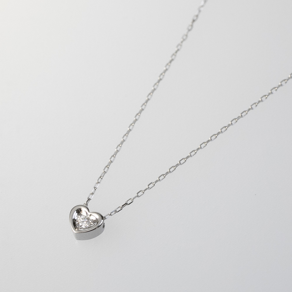 ジュエリー JEWELRY PTダイヤ0.03ct ハートネックレス D01430PT【FITHOUSE ONLINE SHOP】