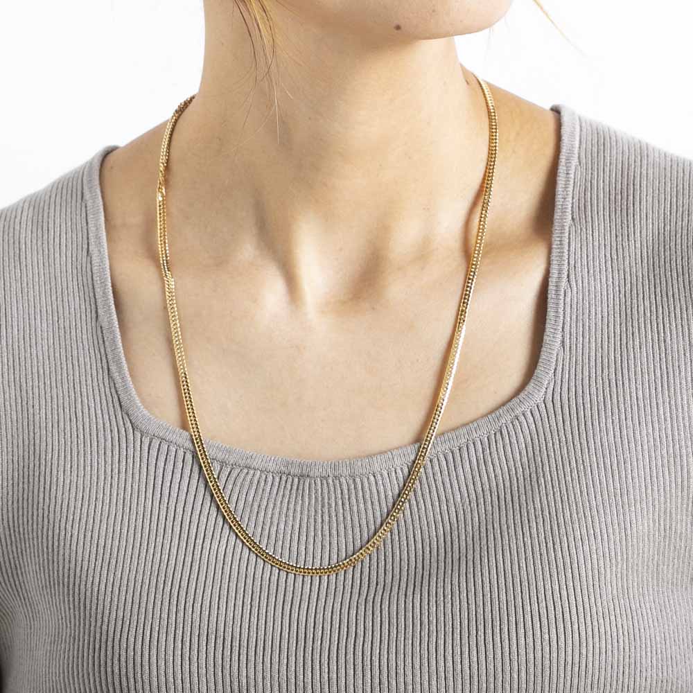 ジュエリー JEWELRY 喜平 ネックレス K18 イエローゴールド 6面ダブル 60cm F-L-GNWD-60-A001【FITHOUSE ONLINE SHOP】