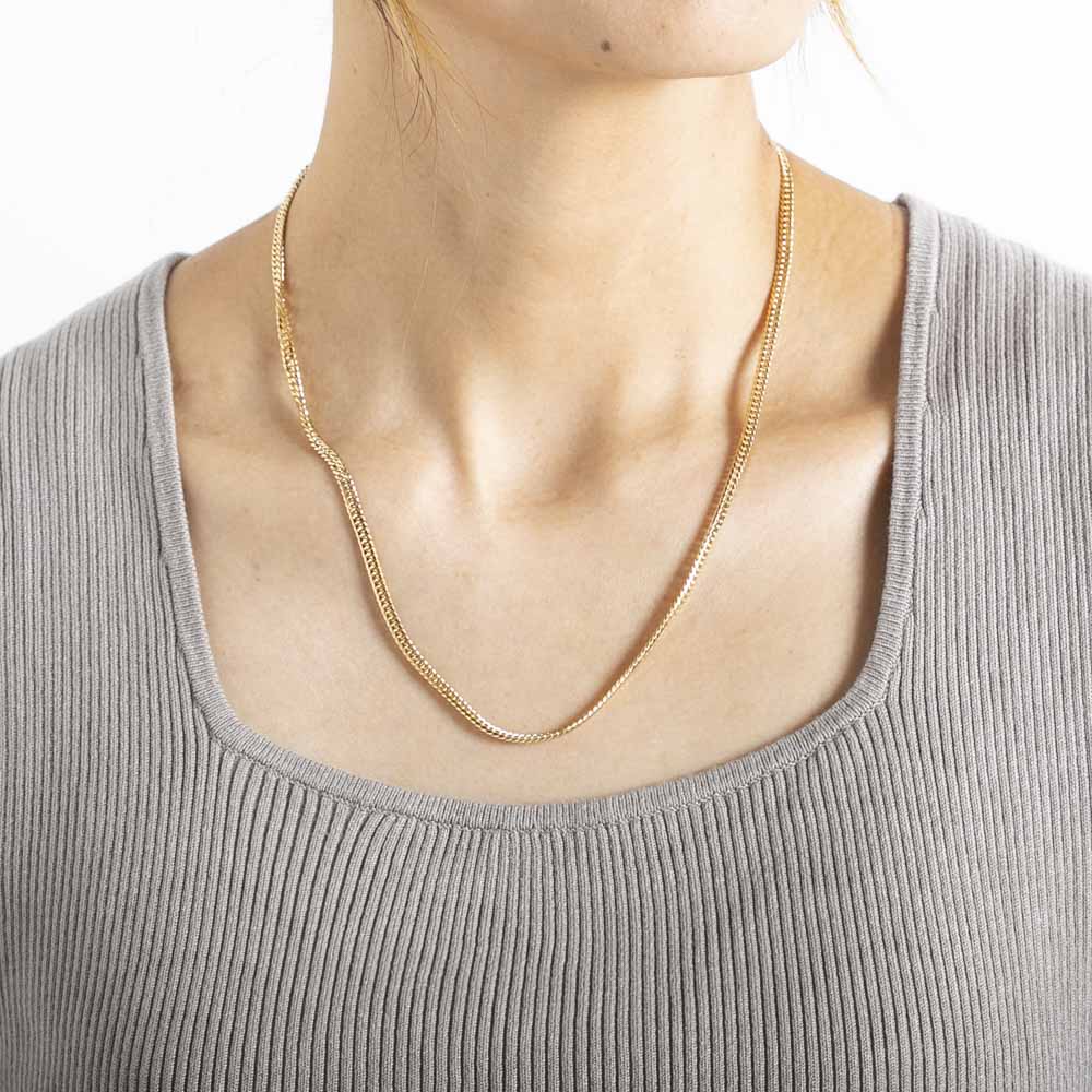ジュエリー JEWELRY 喜平 ネックレス K18 イエローゴールド 6面ダブル 50cm F-L-GNWD-50-A001【FITHOUSE ONLINE SHOP】