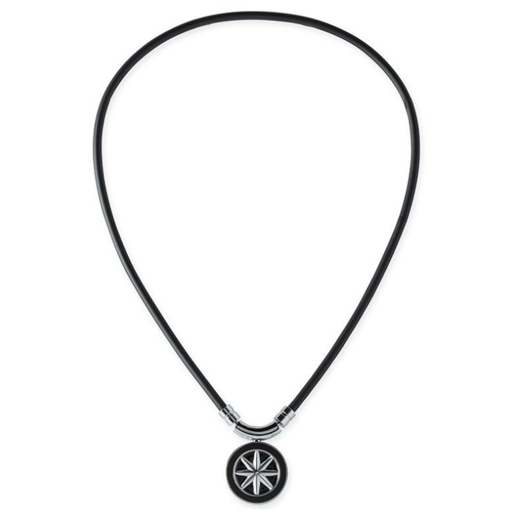バンデル BANDEL ネックレス Healthcare Necklace Earth (Black × Silver) 47cm HLCNEBS47【FITHOUSE ONLINE SHOP】