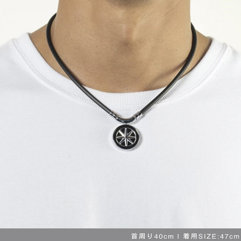 バンデル BANDEL ネックレス Healthcare Necklace Earth (Black × Silver) 47cm HLCNEBS47【FITHOUSE ONLINE SHOP】