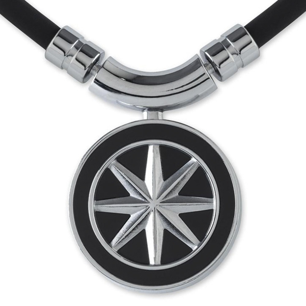 バンデル BANDEL ネックレス Healthcare Necklace Earth (Black × Silver) 52cm HLCNEBS52【FITHOUSE ONLINE SHOP】