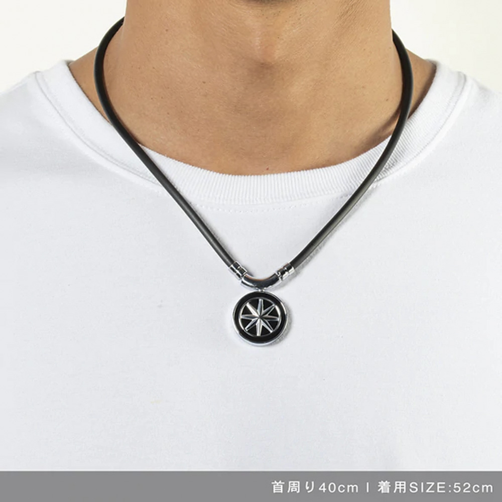 バンデル BANDEL ネックレス Healthcare Necklace Earth (Black × Silver) 52cm HLCNEBS52【FITHOUSE ONLINE SHOP】